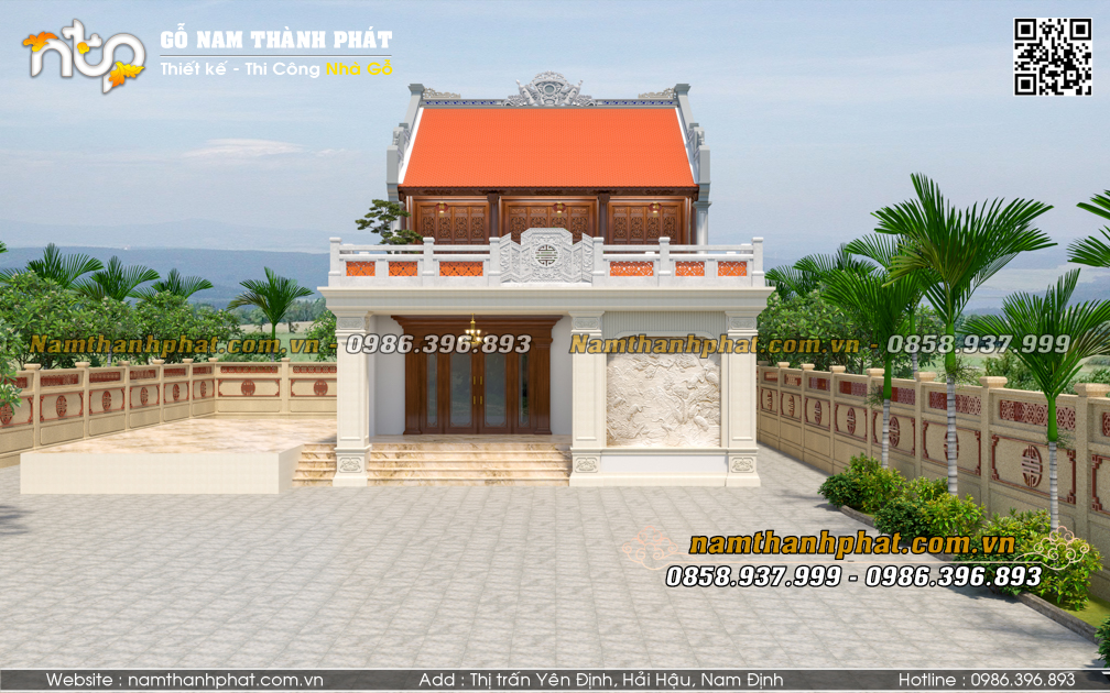 Nhà gỗ 3 gian trên tầng 2 tối ưu công năng sử dụng