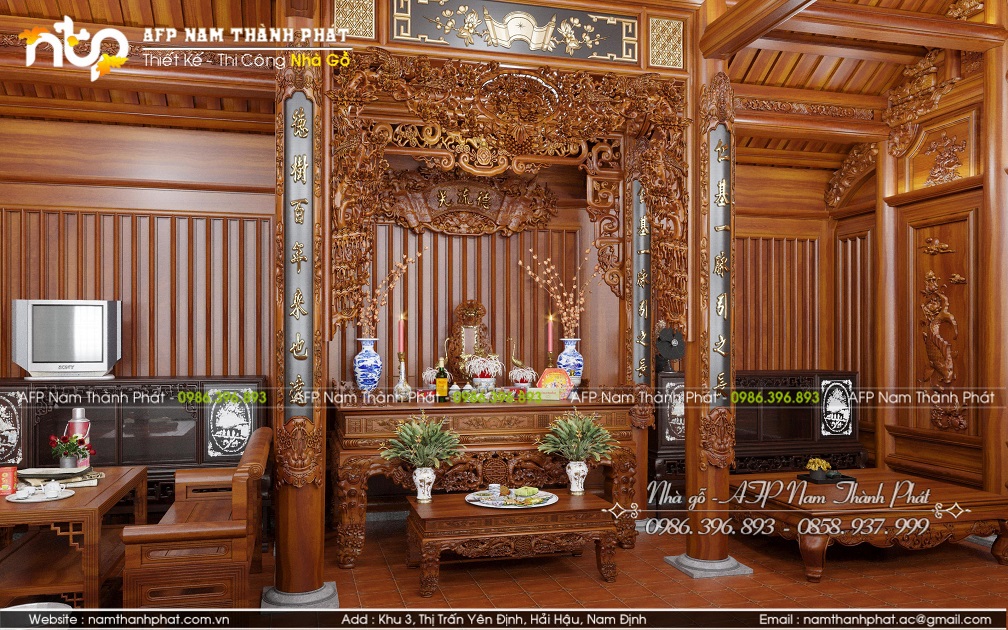 Nội thất nhà gỗ 3 gian Lim Lào với thiết kế đơn giản nhưng tinh tế sẽ mang đến cho bạn một không gian ấm cúng và đẹp mắt. Bạn sẽ tìm thấy nhiều loại gỗ tự nhiên cùng những chi tiết tinh tế trong thiết kế nội thất này. Hãy nhấn vào hình ảnh để khám phá!