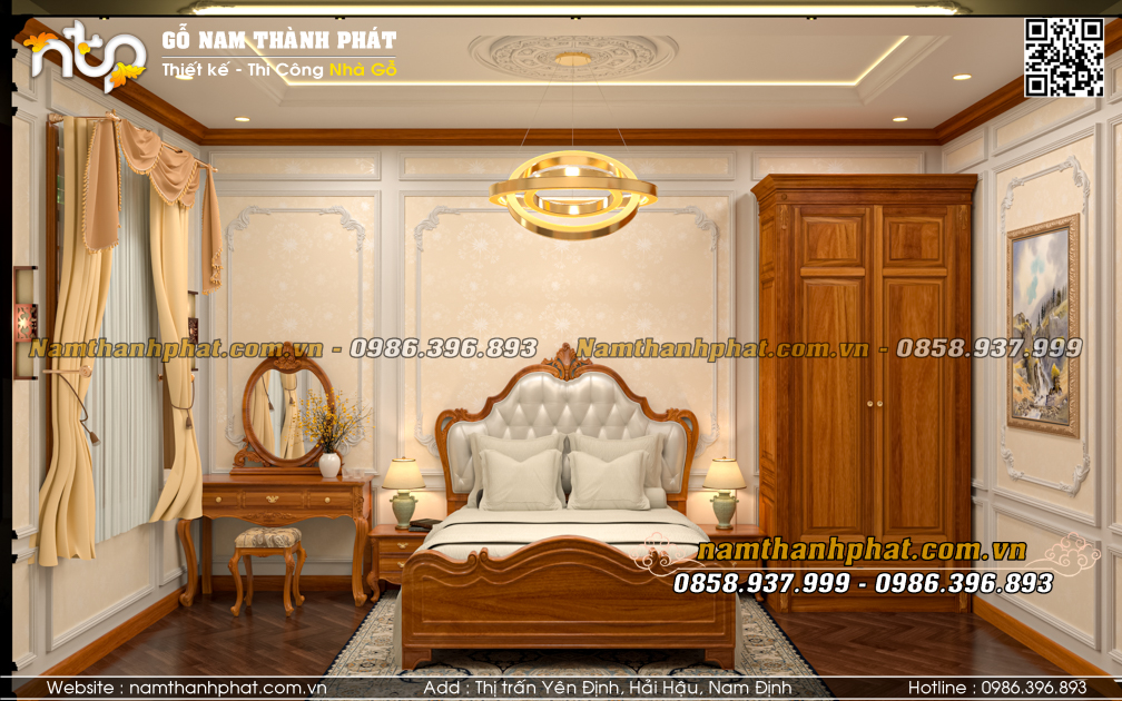 thiết kế nội thất phòng ngủ sang trọng, tinh tế 