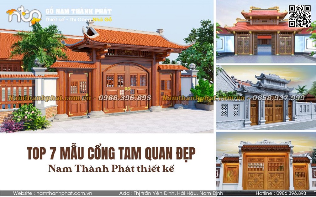 Top 7+ mẫu cổng tam quan đẹp chuẩn phong thủy – Thiết kế đẹp tại Nam Thành Phát