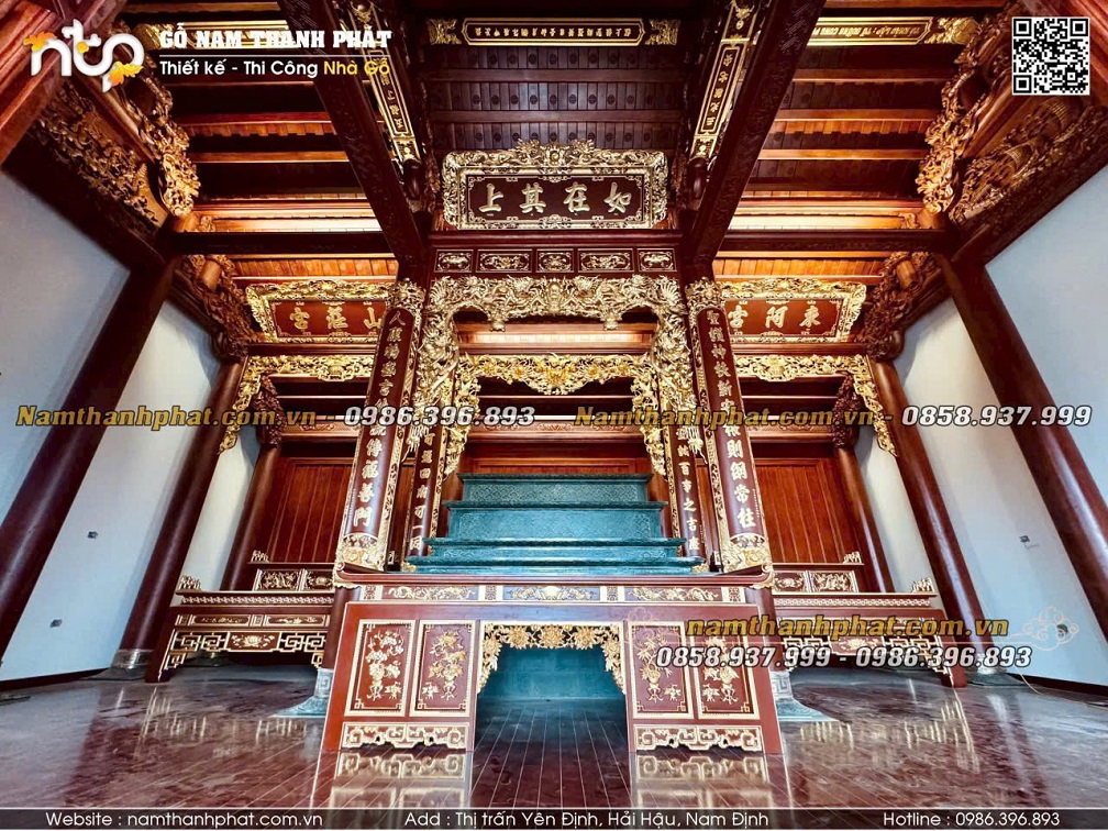 Nội Thất Đồ Thờ Siêu Đẹp Được Sơn Son Thếp Vàng Bằng Sơn Ta Truyền Thống