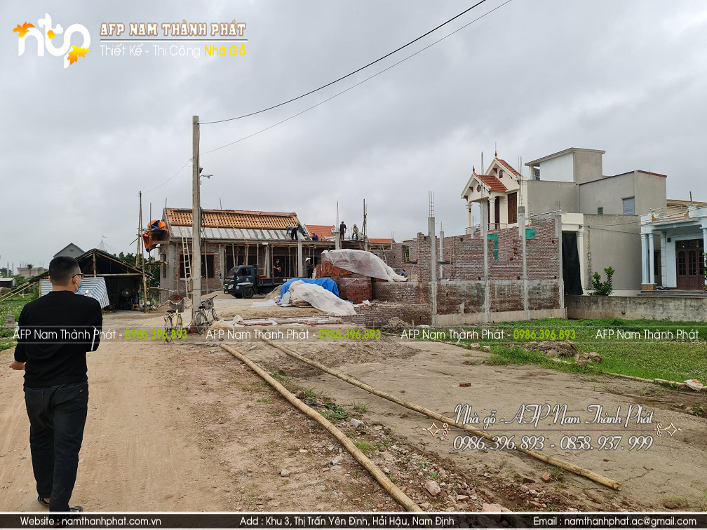 Thi Công Nhà Gỗ 5 Gian Bắc Bộ Tại Nam Định - Phần 1