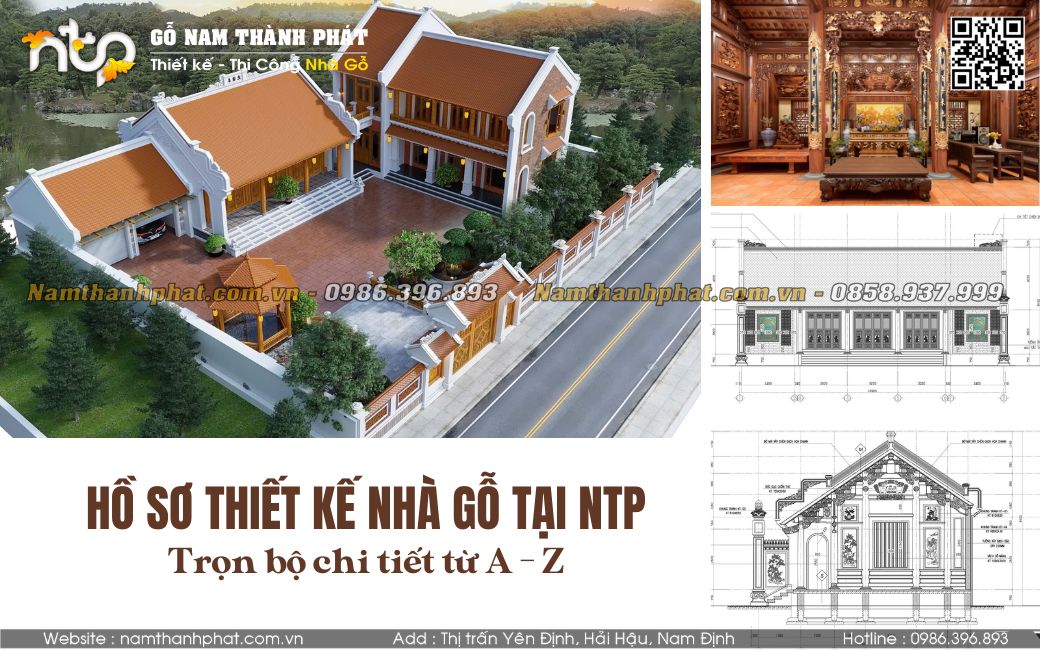 Hồ Sơ Thiết Kế Nhà Gỗ Tại Nam Thành Phát Gồm Những Gì? Trọn Bộ Bản Vẽ Chi Tiết