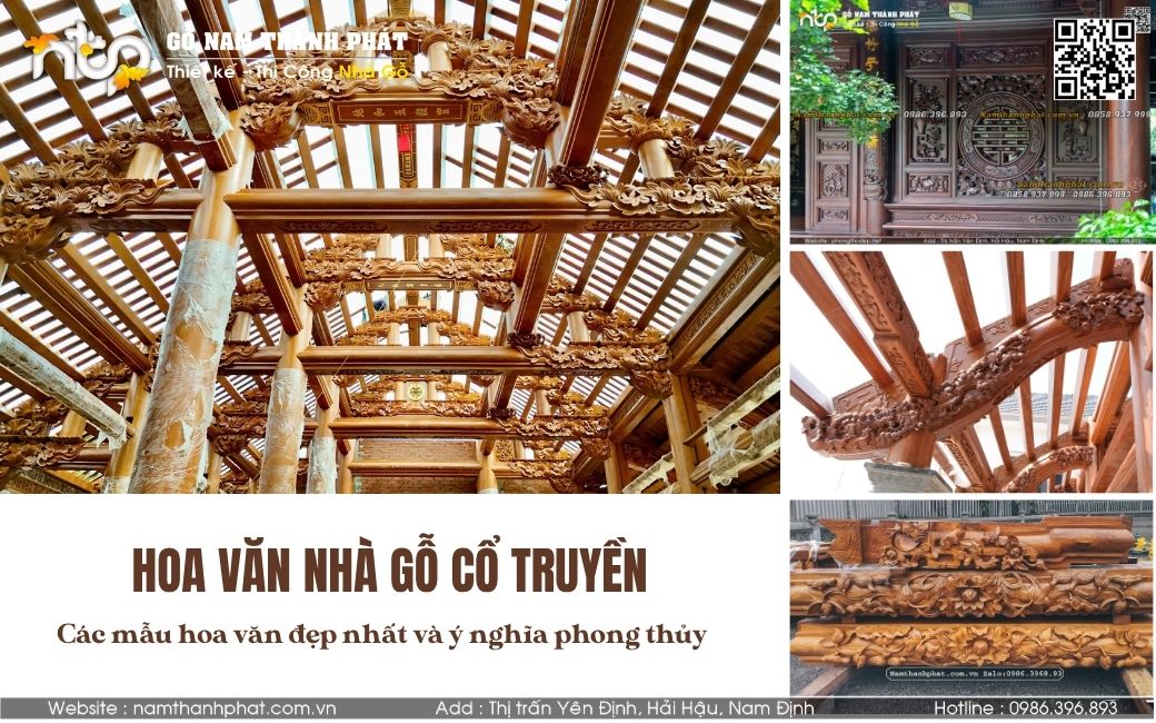 Hoa Văn Nhà Gỗ Cổ Truyền Đẹp Nhất 2026 – Tổng Hợp Các Mẫu Chạm Khắc Và Ý Nghĩa Phong Thủy