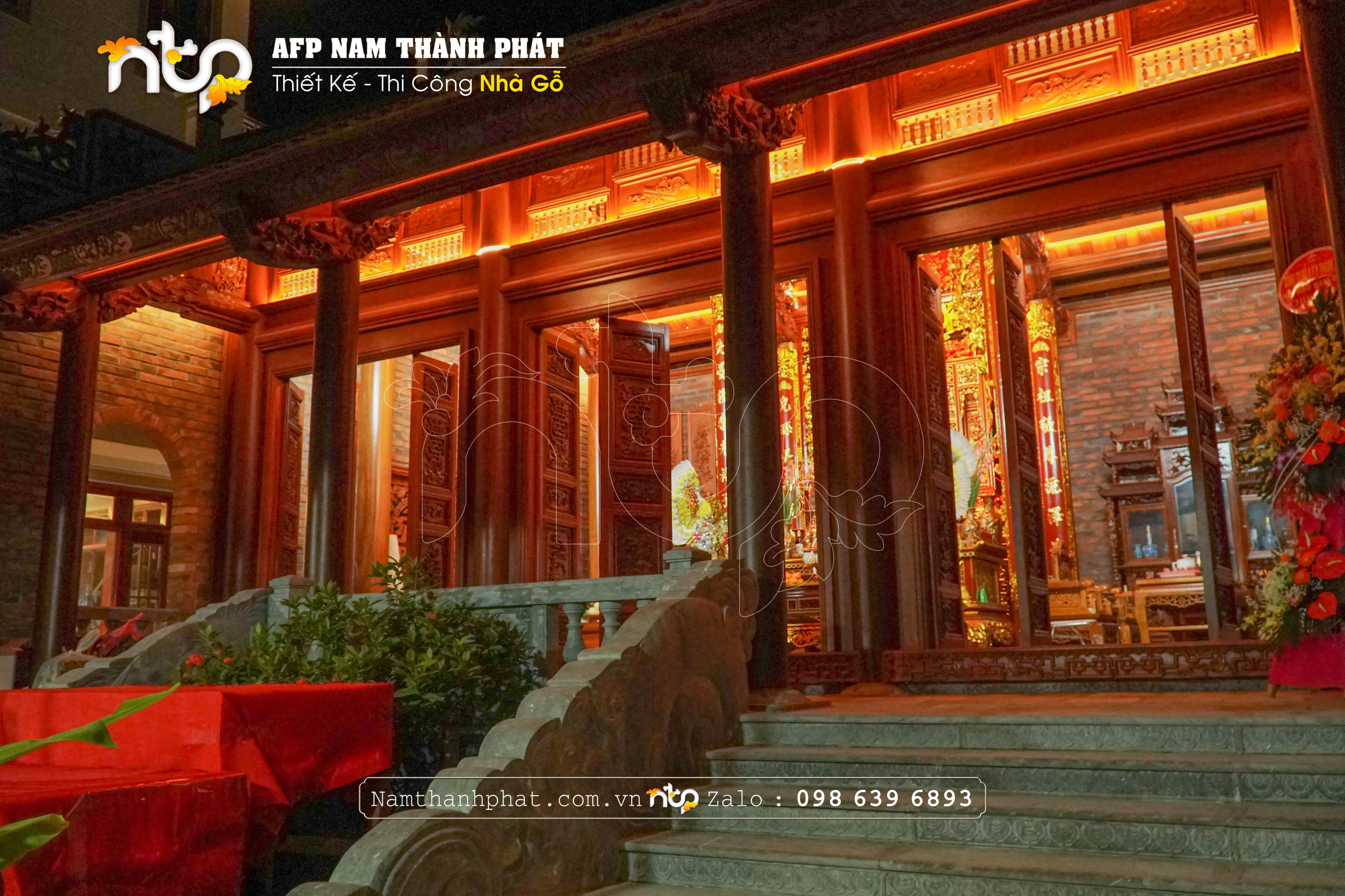 Khánh Thành Từ Đường 3 Gian - Chiêm Ngưỡng Căn Nhà Dưới Ánh Đèn Vàng Ấm Áp