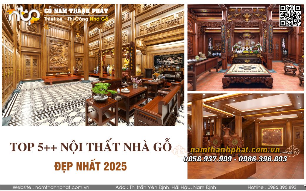 Top 5++ Mẫu Nội Thất Nhà Gỗ Đẹp Nhất Được Yêu Thích 2025