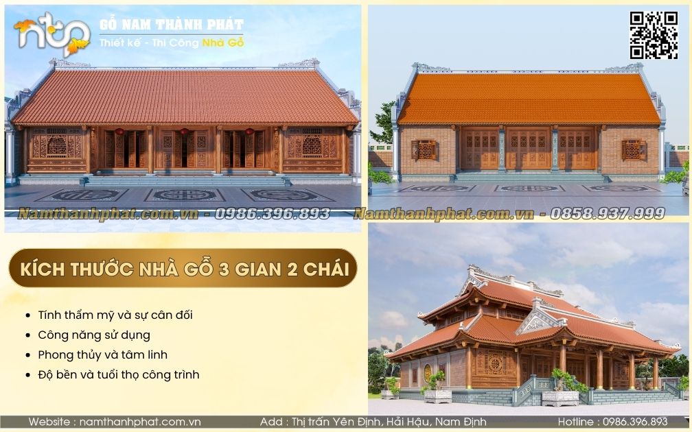 Các Kích Thước Nhà Gỗ 3 Gian 2 Chái Bắc Bộ: Chuẩn Đẹp Cho Mọi Diện Tích