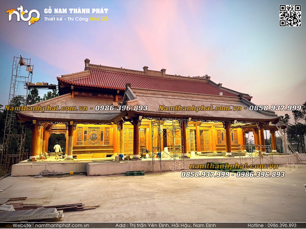 Hoàn Thiện Thi Công Nhà Gỗ 5 Gian 2 Chái Siêu Khủng Tại Nơi Xa - Tăng Tốc Về Đích Dịp Cuối Năm 