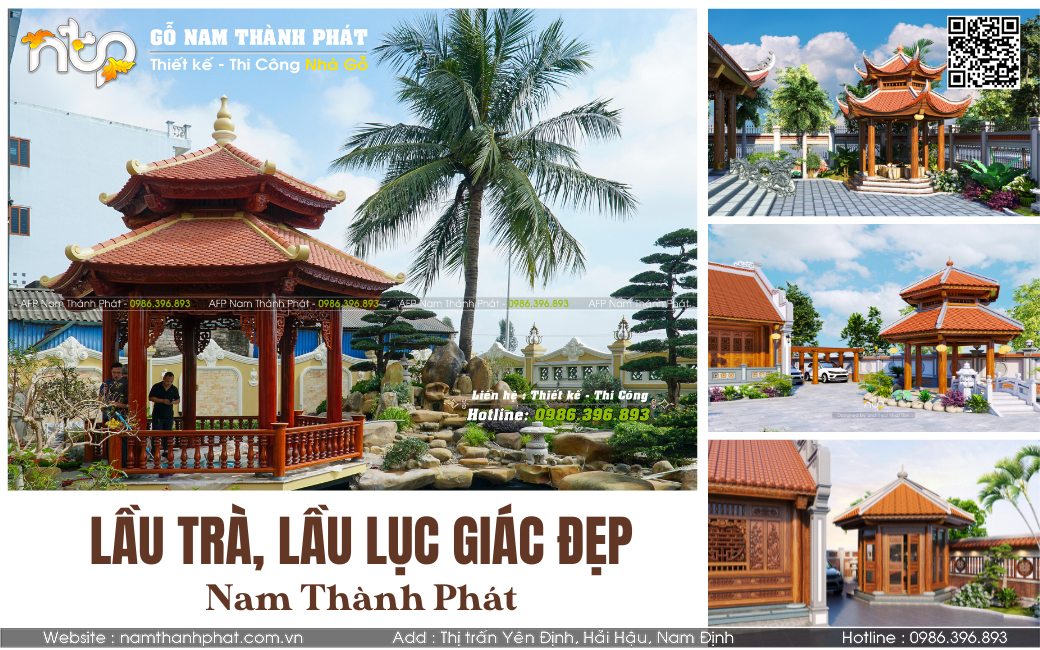 Các Mẫu Lầu Trà, Lầu Lục Giác Đẹp - Chi Tiết Từ Thiết Kế Đến Thi Công Hoàn Thiện.