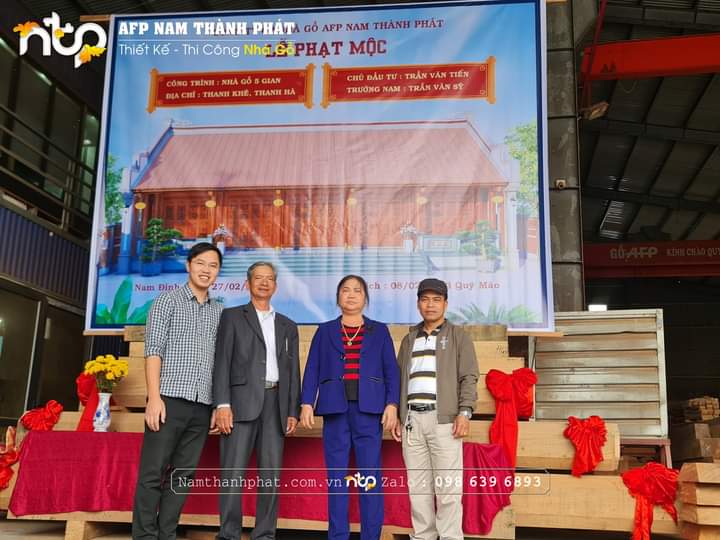 Lễ Phạt Mộc Nhà Gỗ Lim 5 Gian - Công Trình Nhà Gỗ 5 Gian Cô Xinh - Chú Tiến - Tại Hải Dương.