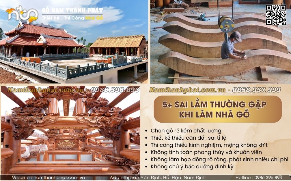 5+ Sai Lầm Khi Làm Nhà Gỗ Cổ Truyền - Chuyên Gia Chỉ Cách Khắc Phục Tránh Tốn Tiền